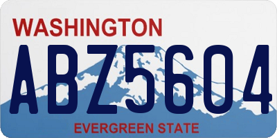 WA license plate ABZ5604