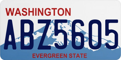 WA license plate ABZ5605