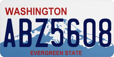 WA license plate ABZ5608