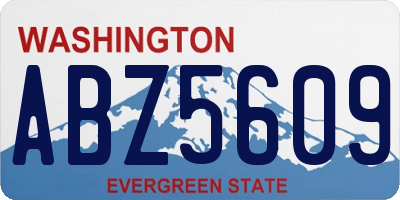 WA license plate ABZ5609