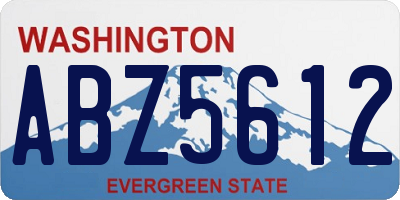 WA license plate ABZ5612