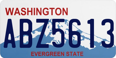 WA license plate ABZ5613