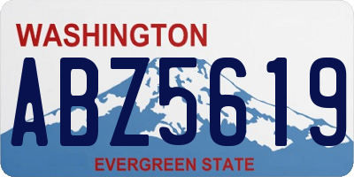 WA license plate ABZ5619