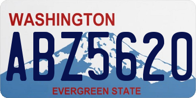 WA license plate ABZ5620