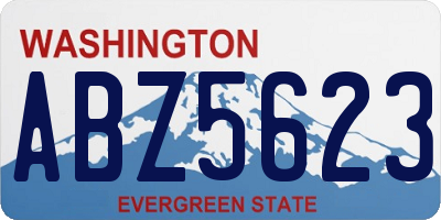 WA license plate ABZ5623