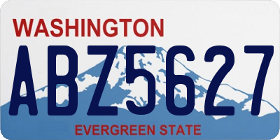 WA license plate ABZ5627