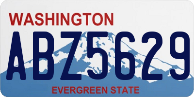 WA license plate ABZ5629