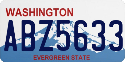 WA license plate ABZ5633