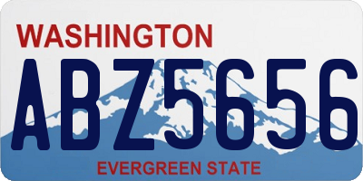 WA license plate ABZ5656