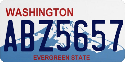 WA license plate ABZ5657