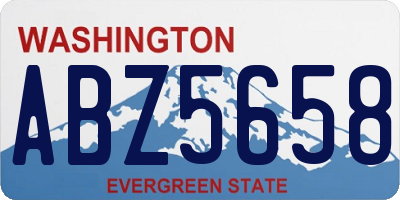 WA license plate ABZ5658
