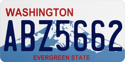 WA license plate ABZ5662