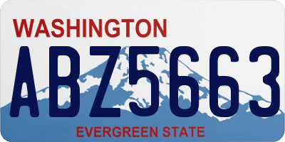 WA license plate ABZ5663