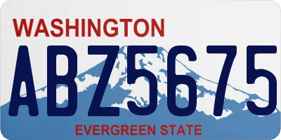WA license plate ABZ5675