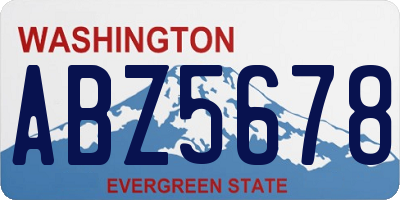 WA license plate ABZ5678