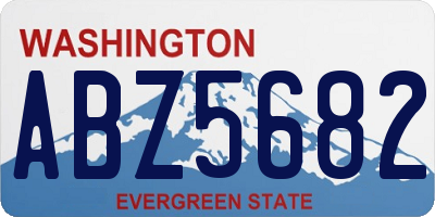 WA license plate ABZ5682