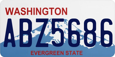 WA license plate ABZ5686