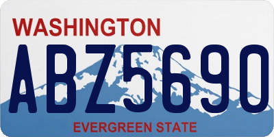 WA license plate ABZ5690