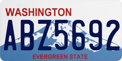 WA license plate ABZ5692