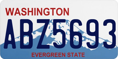WA license plate ABZ5693