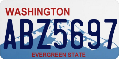 WA license plate ABZ5697