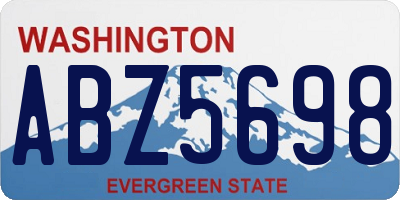 WA license plate ABZ5698
