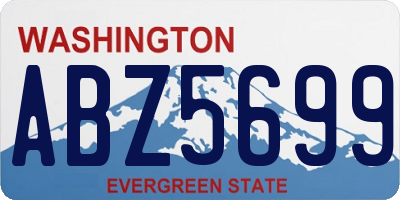 WA license plate ABZ5699