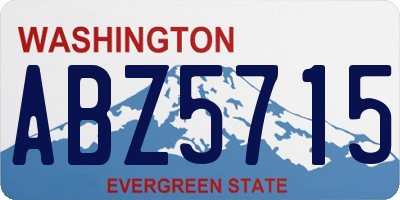 WA license plate ABZ5715