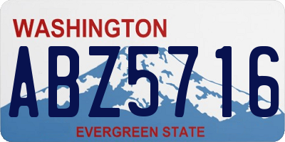 WA license plate ABZ5716