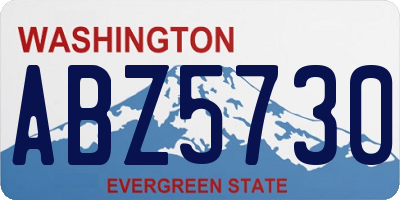 WA license plate ABZ5730