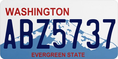 WA license plate ABZ5737