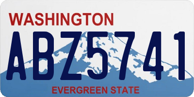 WA license plate ABZ5741