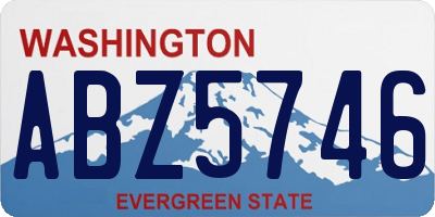 WA license plate ABZ5746