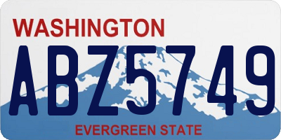 WA license plate ABZ5749