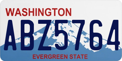 WA license plate ABZ5764