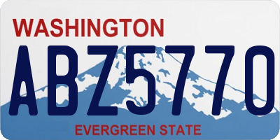 WA license plate ABZ5770