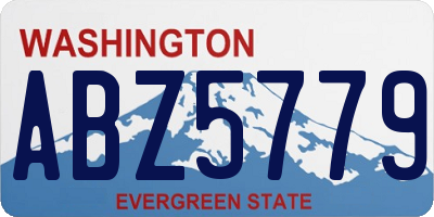 WA license plate ABZ5779