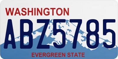 WA license plate ABZ5785
