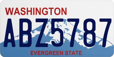 WA license plate ABZ5787