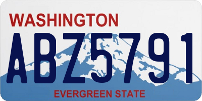 WA license plate ABZ5791