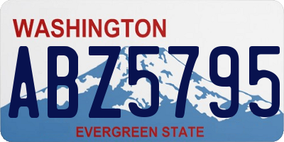 WA license plate ABZ5795