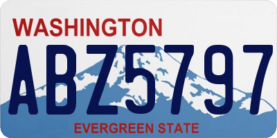 WA license plate ABZ5797