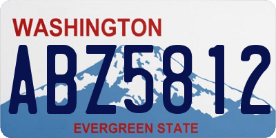 WA license plate ABZ5812
