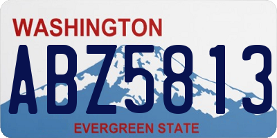 WA license plate ABZ5813