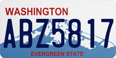WA license plate ABZ5817