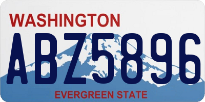 WA license plate ABZ5896