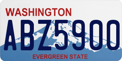 WA license plate ABZ5900