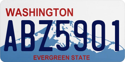 WA license plate ABZ5901