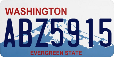 WA license plate ABZ5915