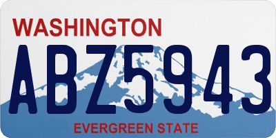 WA license plate ABZ5943